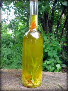 Knoblauch- Chili- Öl